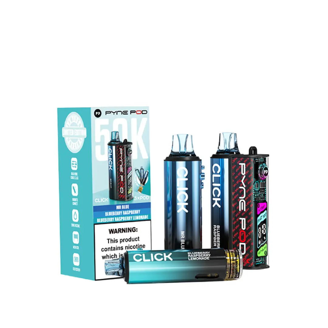 Pyne Pod Click 50K Vape Kit | 50,000 Puffs | 3 Flavours | Ecigone Pyne Pod Click 50K Vape Kit | 50,000 Puffs | 3 Flavours | Ecigone