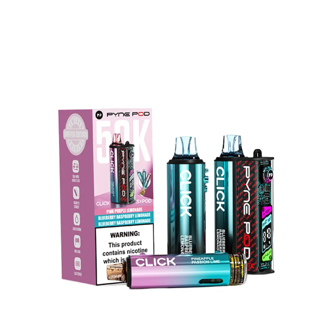 Pyne Pod Click 50K Vape Kit | 50,000 Puffs | 3 Flavours | Ecigone Pyne Pod Click 50K Vape Kit | 50,000 Puffs | 3 Flavours | Ecigone