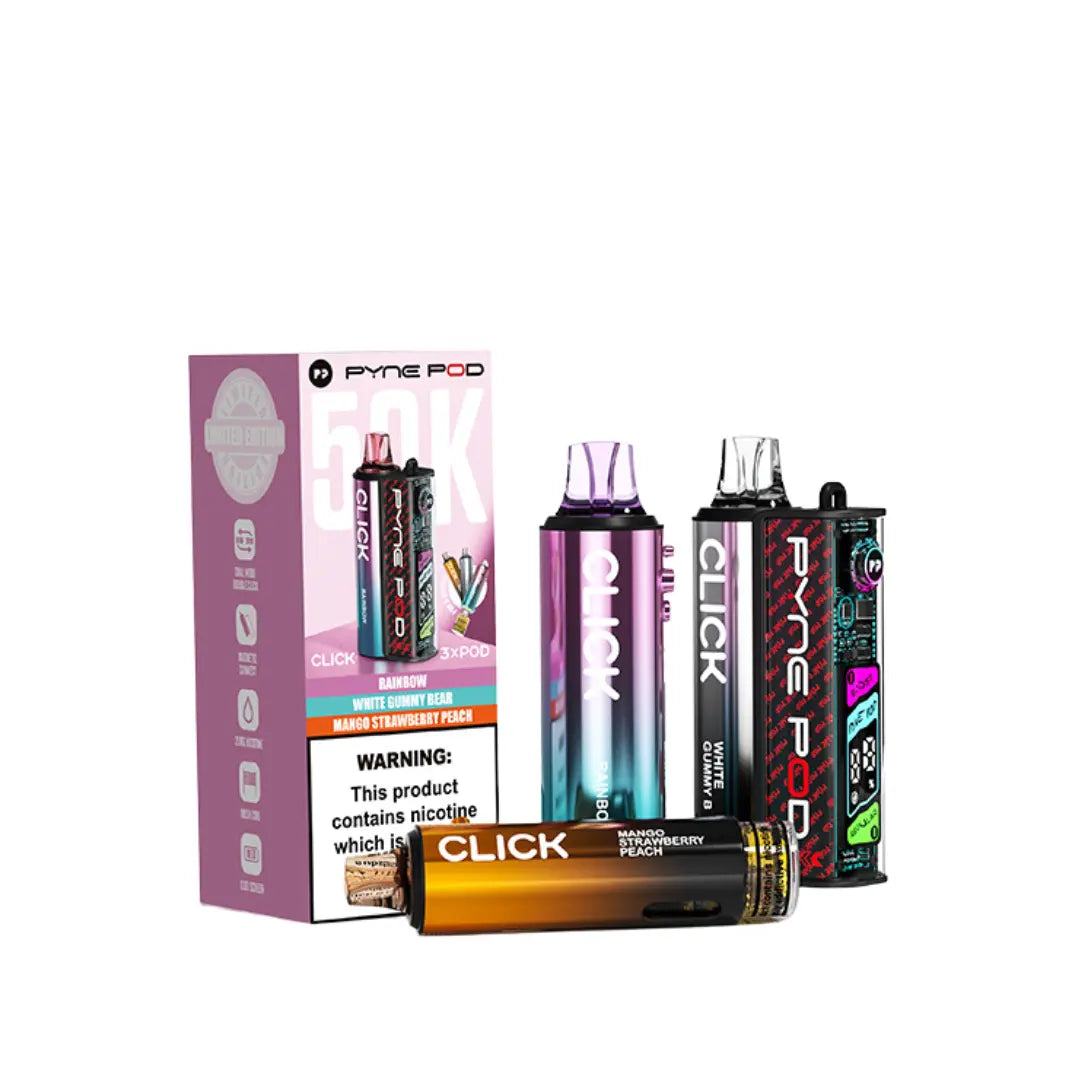Pyne Pod Click 50K Vape Kit | 50,000 Puffs | 3 Flavours | Ecigone