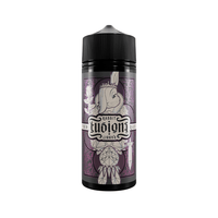 Rabbit Fusions e-liquid 100ml bottle with intricate purple and black label design.