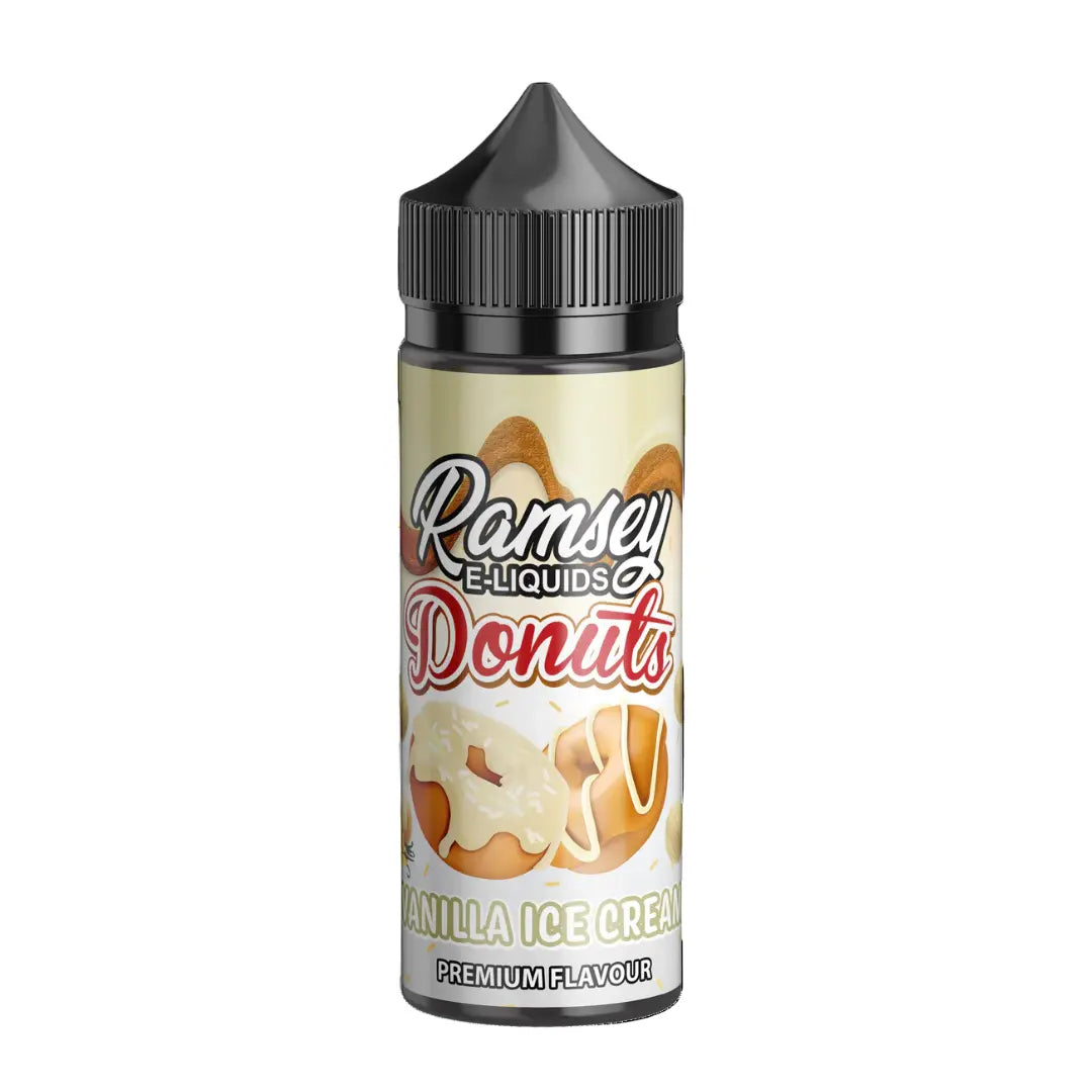 Ramsey Donuts Vanilla IceCream 100ml Shortfill E-Liquid - Premium Doughnut Flavour