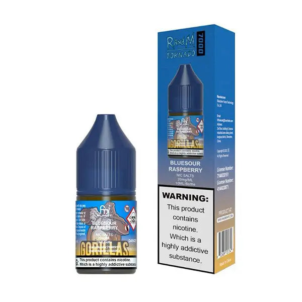 R&M Vape 10ml Nic Salt Bluesour Raspberry Flavour