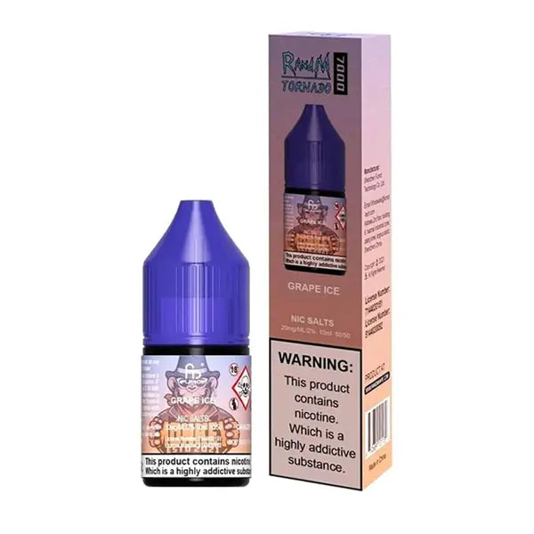 RandM Tornado 9000 Grape Ice 10ml Nic Salt - UK RandM Tornado 9000 Grape Ice 10ml Nic Salt - UK