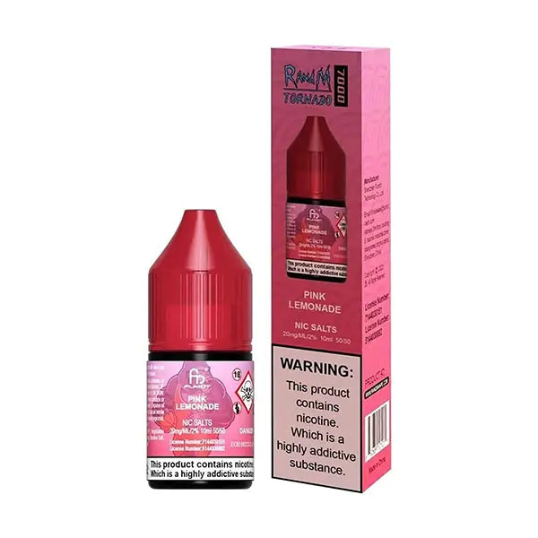 R&M Vape 10ml Nic Salt Pink Lemonade Flavour