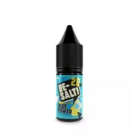 Re Salt Blue Power e-liquid bottle, 20mg, with vibrant blue and yellow label design.