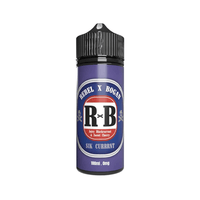 Rebel X Bogan vape juice bottle, purple label, 100ml, 0mg nicotine.