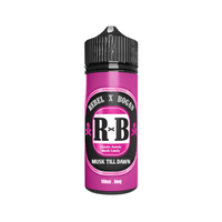 Rebel X Bogan Musk Till Dawn 100ml shortfill bottle with pink label and black cap.