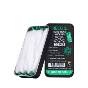 Recoil Dual Head Wicking Cotton Shoelace Style By ThunderCloud X Grimm Green.