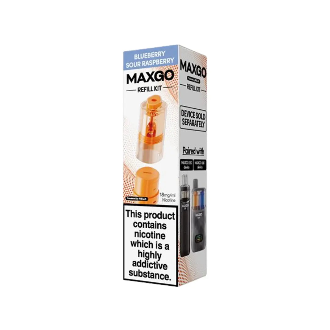 RELX MaxGo Blueberry Sour Raspberry Refill Pods - 12,000 Puffs UK