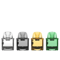 Four Rincoe Jellybox Nano replacement pods in clear, black, amber, and green colours.