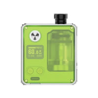 Rincoe Manto AIO Baby V2 vape kit in lime green, featuring 60W power output, a clear display screen, and a sleek compact design.