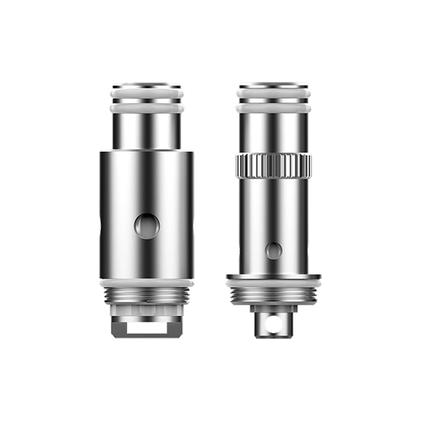 Two silver Rincoe Manto AIO replacement coils on a grey background.