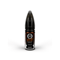 Riot S:ALT Signature Orange vape juice bottle with black cap and bold logo design.