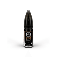 Riot S:ALT Ultra Peach Tea vape bottle with black cap on white background.