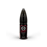 Riot Squad Cherry Cola vape juice bottle with black cap, red label, and white logo.