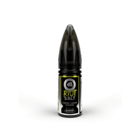 Riot Squad S:ALT 10ml e-liquid bottle with a black cap and lemon custard flavour label.