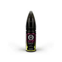 Riot Squad S:ALT vape juice bottle, pink grenade flavour, black cap, white background.