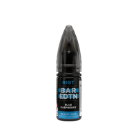 Riot Squad Bar Edition e-liquid, blue raspberry flavour, 10ml bottle.