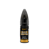 Riot Squad Bar Edition 10ml vape juice bottle, Mango Vanilla Ice Cream flavour, on white background.