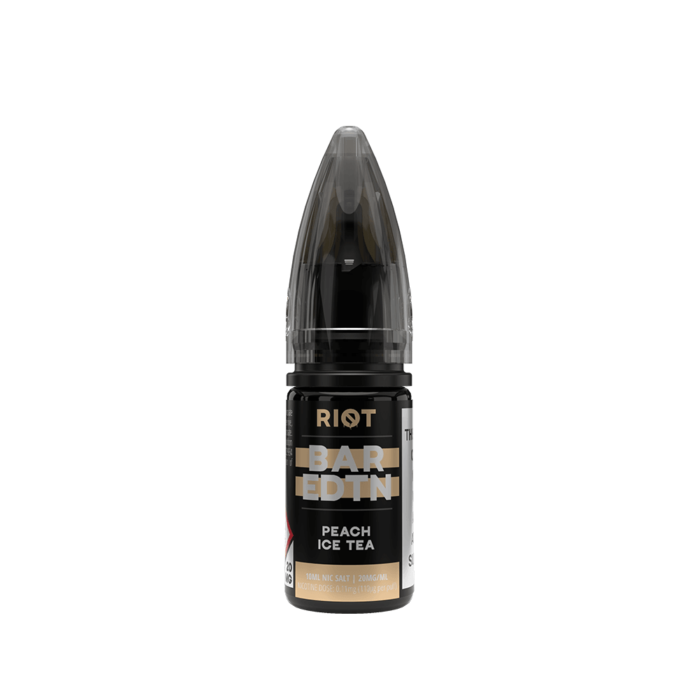 Riot Squad Bar Edition Peach Ice Tea 10ml vape juice bottle.