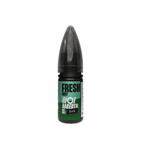 Riot Squad Bar Edition Fresh Mint 10ml vape juice bottle with black cap on a white background.