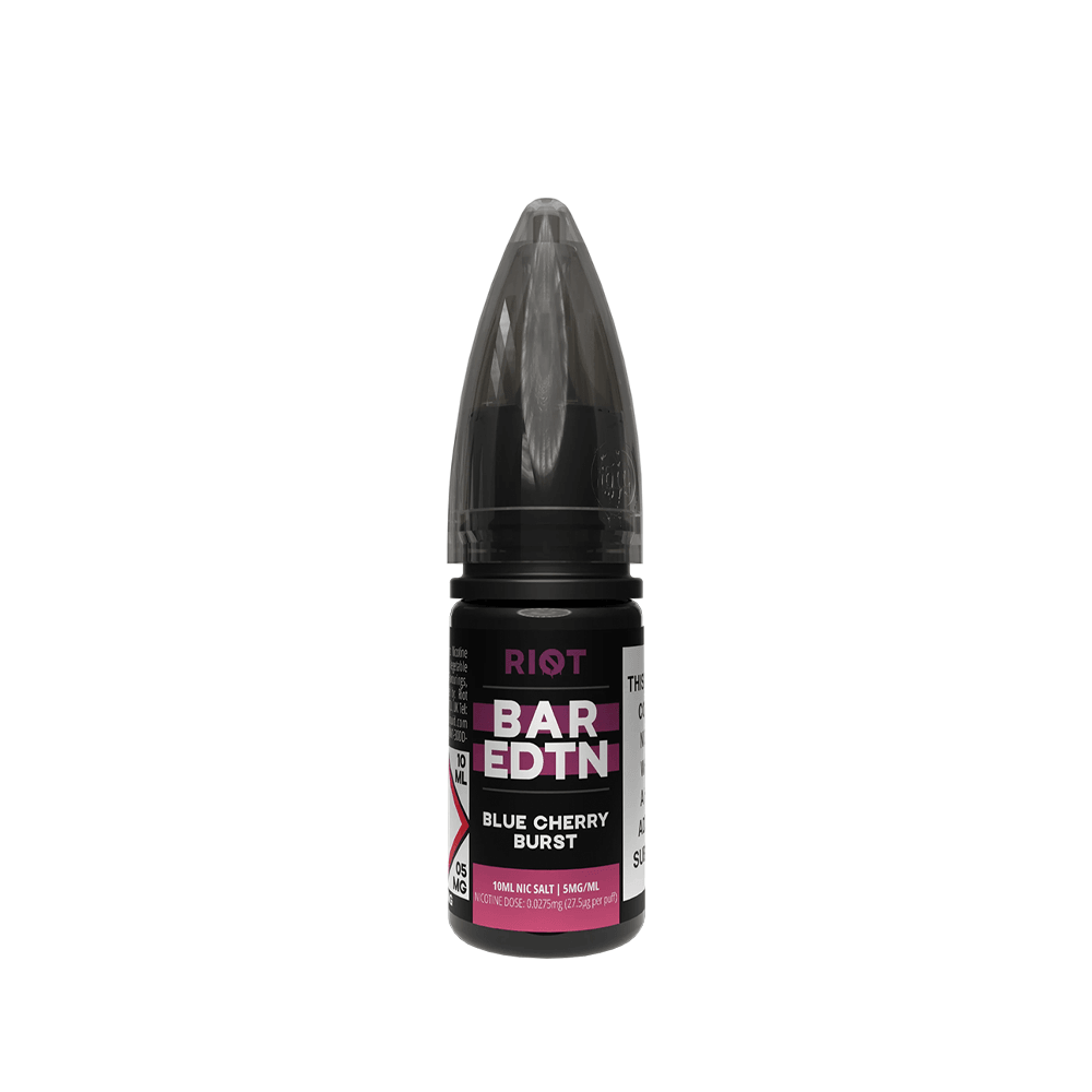 Riot Squad Bar Edition 10ml vape juice bottle, Blue Cherry Burst flavour, UK vape shop.