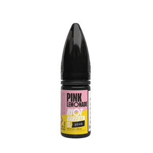 Riot Squad Bar Edition in Pink Lemonade flavour, 20mg strength Riot Squad Vape Juice for pod vape kits and MTL devices