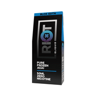 Riot Squad Black Edition e-liquid box, Pure Frozen Acai flavour, 50ml, zero nicotine.