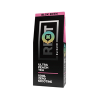 Black Edition vape juice box, Ultra Peach Tea flavour, 50ml, zero nicotine.