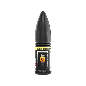 Riot Squad BLACK Edition Mango Vanilla Ice Cream Flavour Nic Salt 10ml E-liquid Perfect for Refillable Vape Kits
