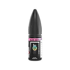 Riot Squad BLACK Edition Ultra Peach Tea Flavour Nic Salt 10ml E-liquid Perfect for Refillable Vape Kits