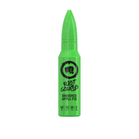 Green Riot Squad e-liquid bottle labelled "Smashed Apple Pie".