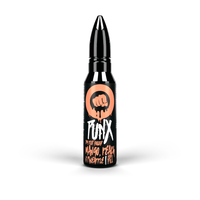 Riot Squad Punx Mango, Peach & Pineapple vape juice bottle.