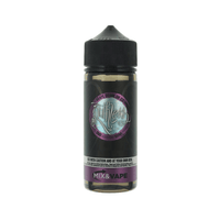 Ruthless e-liquid bottle, 100ml shortfill, black label with purple accents, "Grape Drank" flavour.