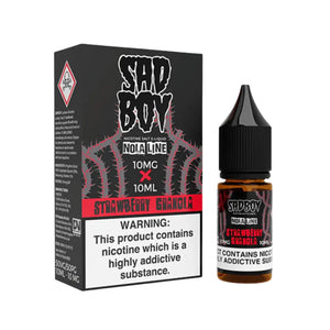 Sadboy Strawberry Granola Flavour 10ml Nic Salt E-liquid perfect for Refillable Vape Kits