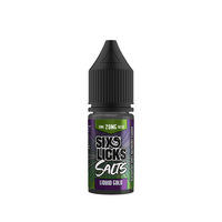 Six Licks Salts Liquid Gold 10ml vape juice bottle, 20MG, black cap.