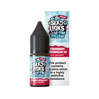 Six Licks Sub Zero 10ml vape juice, Strawberry Watermelon Ice flavour, with packaging.