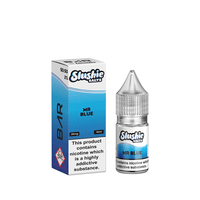 Slushie Salts Mr Blue e-liquid bottle and box with nicotine warning label.