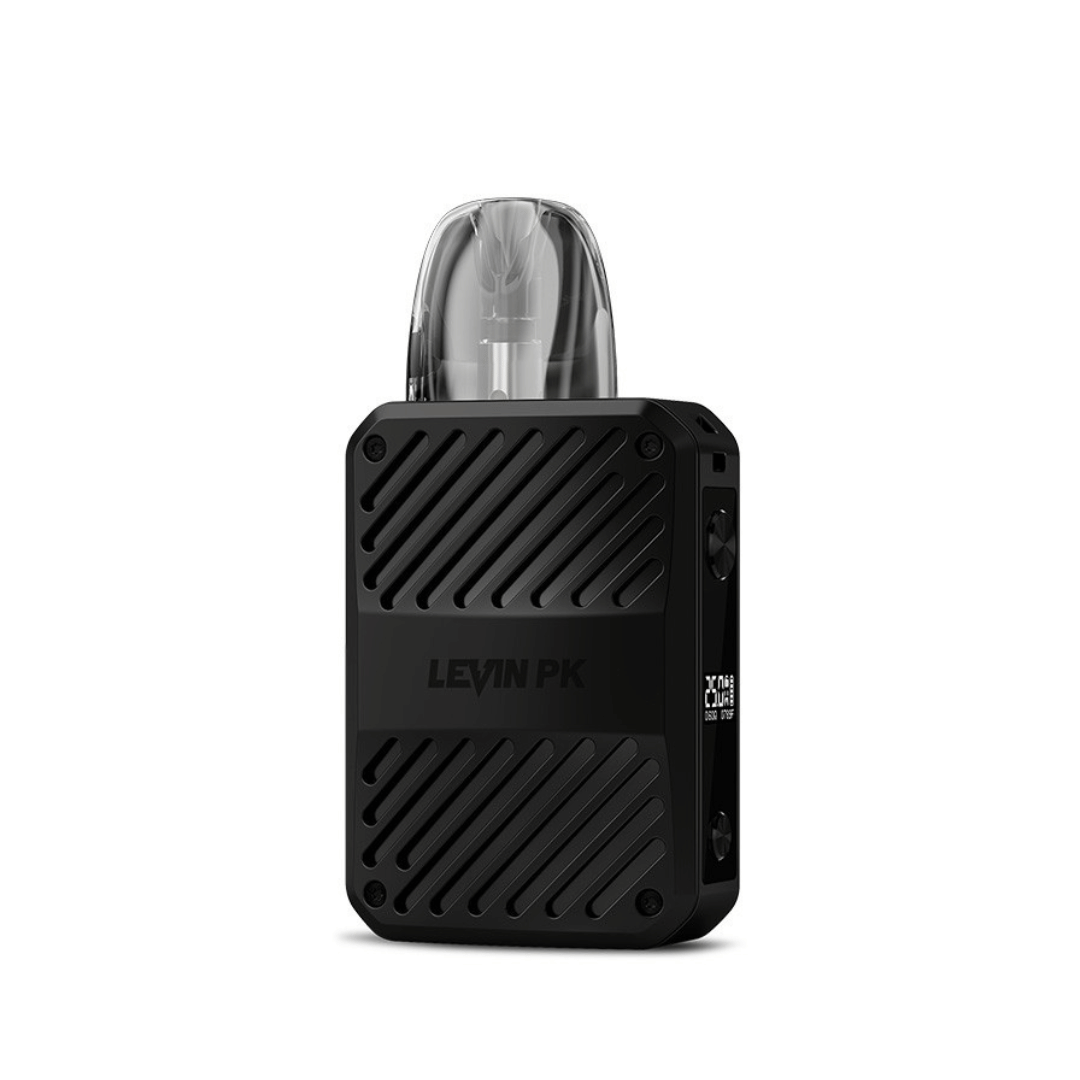 Smoant Levin PK Pod Kit in dark black with sleek textured design.