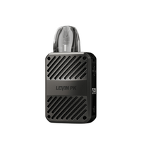 Smoant Levin PK Pod Kit in iron grey with sleek, ribbed design and transparent mouthpiece.