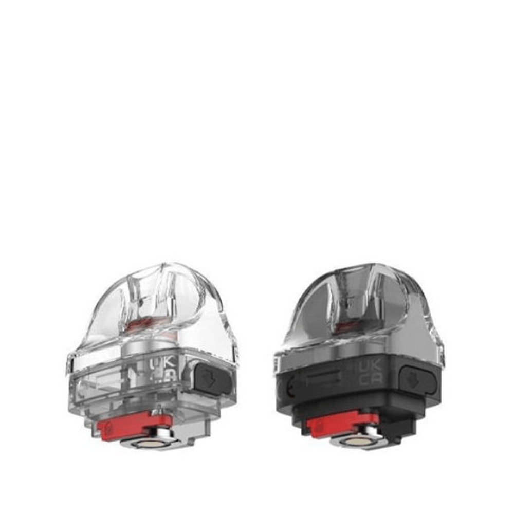 Two Smok Nord GT empty replacement pods with red accents.