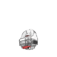 SMOK Nord GT empty replacement pod, transparent design with red accents, against a white background.