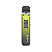 SMOK Novo pod kit in gradient green, front view, showcasing brand name and button detail.