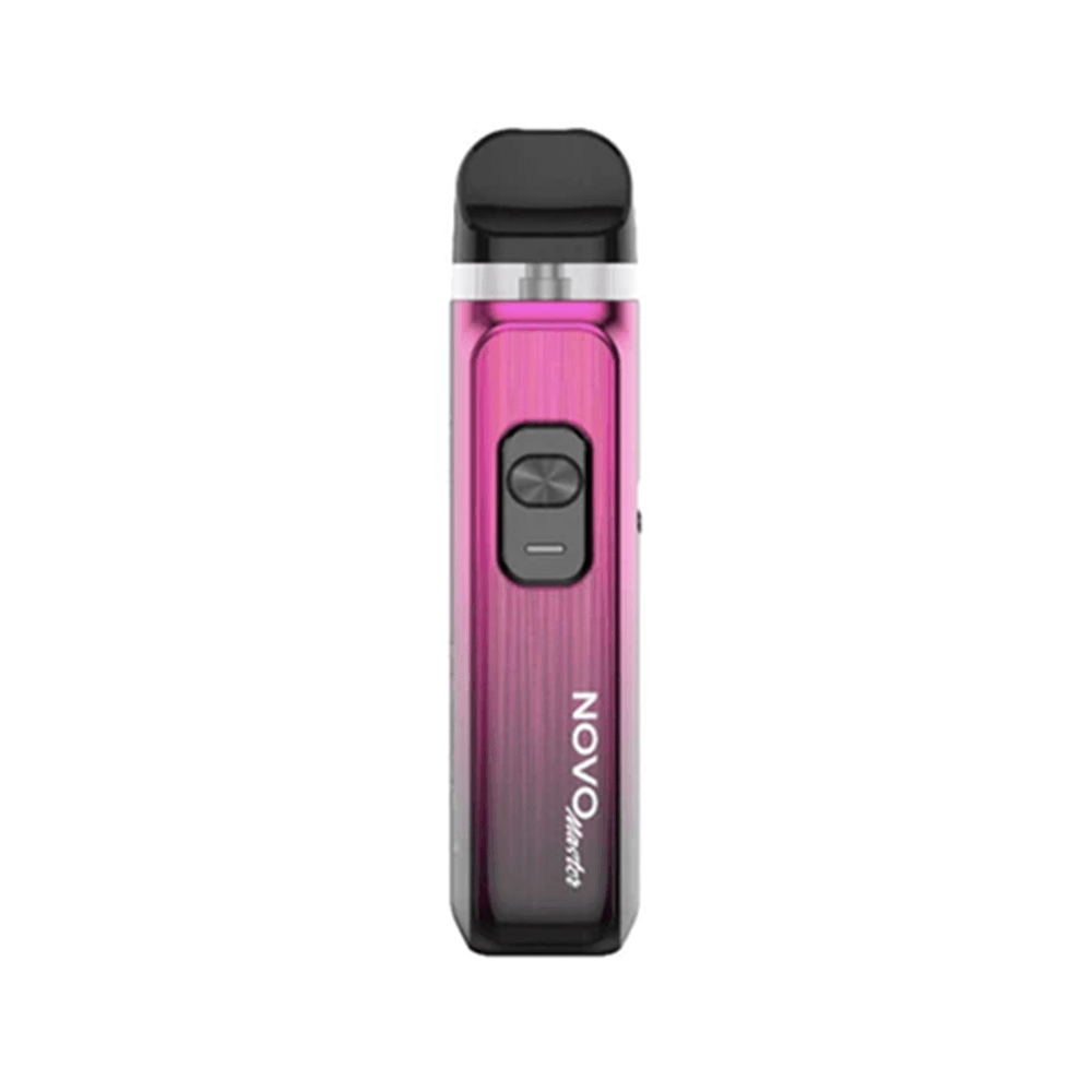 Smok Novo Master Pod Kit in pink with Novo branding, displayed against a white background.