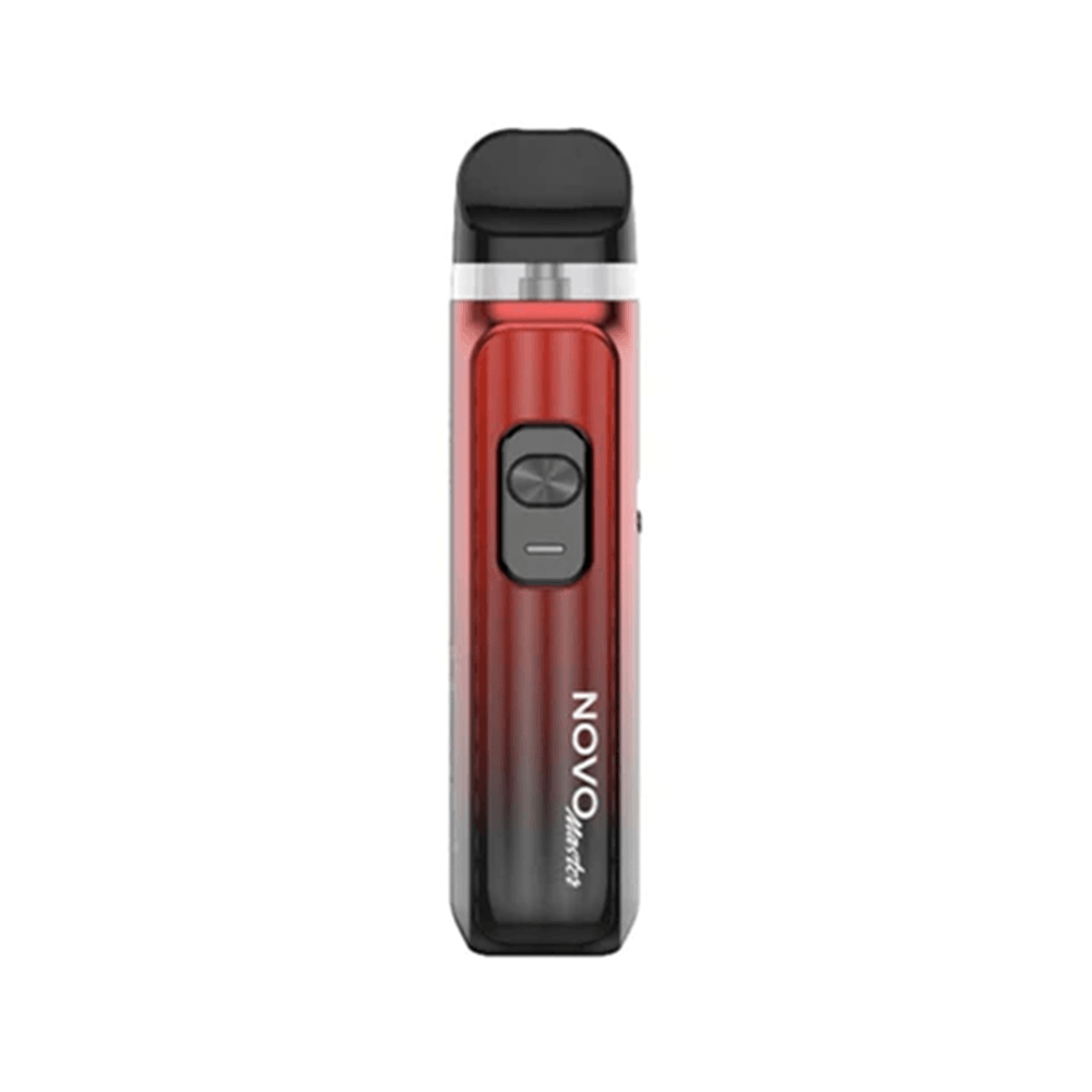 Red Smok Novo Infinite vape pod kit with sleek design on white background.