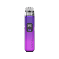 Purple SMOK Novo 2X vape pod kit with digital display and button on the front.