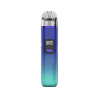 Smok Novo 2X Pod Kit in blue-green gradient with display screen, shown upright.