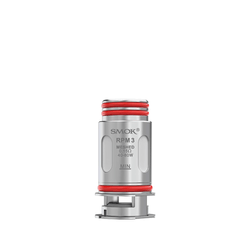 Two SMOK RPM 3 replacement coils with red O-rings, designed for vaping devices.