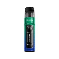 SMOK RPM C Pod Kit in green and blue, featuring a digital display and sleek design.