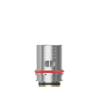 SMOK TA replacement coil, 0.15Ω, dual coil design, silver with red accents.